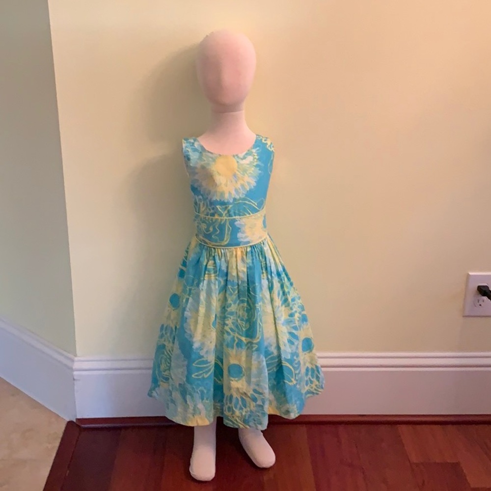 Bonnie Jean Kids Blue Summer Dress with Flowers